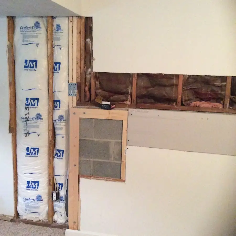 Wall insulation replacement during Contents Cleaning & Restoration in Spring Hill